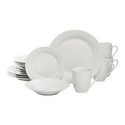 TEN STRAWBERRY STREET 10 Strawberry Street Simply Round 16-Piece Ceramic Dinnerware Set, White