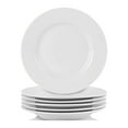 thumbnail image 1 of 10 Strawberry Street Simply White 6" Round Ceramic Appetizer Plate, Set of 6, 1 of 6