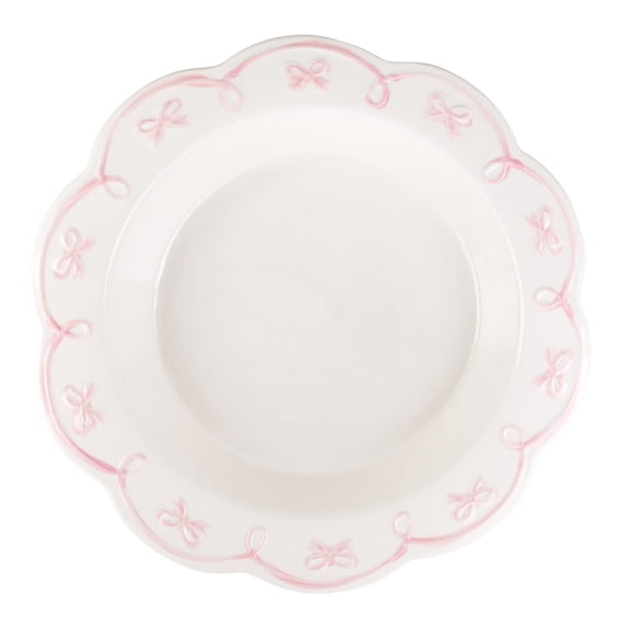 10 Strawberry Street Sweet Ribbon Trim Pie Dish, Ballet Pink