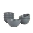 thumbnail image 1 of 10 Strawberry Street Wazee Matte 5.5"/20oz Cereal Bowl, Set of 6, Charcoal Gray, 1 of 2