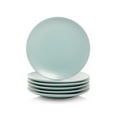 thumbnail image 1 of 10 Strawberry Street Wazee Matte 8.25" Coupe Salad Plate, Set of 6, Mineral Blue, 1 of 4