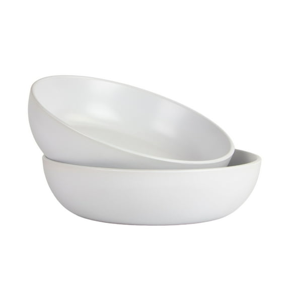 10 Strawberry Street Wazee Matte 9"/48 oz Serving Bowl, Set of 2, White
