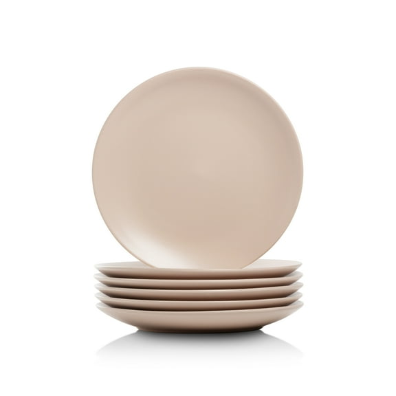 10 Strawberry Street Wazee Matte Coupe Dinnerware, Salad Plate, Blush, Set of 6