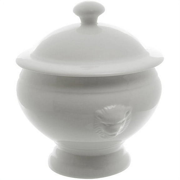 10 Strawberry Street Whittier 4.25", 12 oz Small Lion Headed Tureen, Set of 4, White