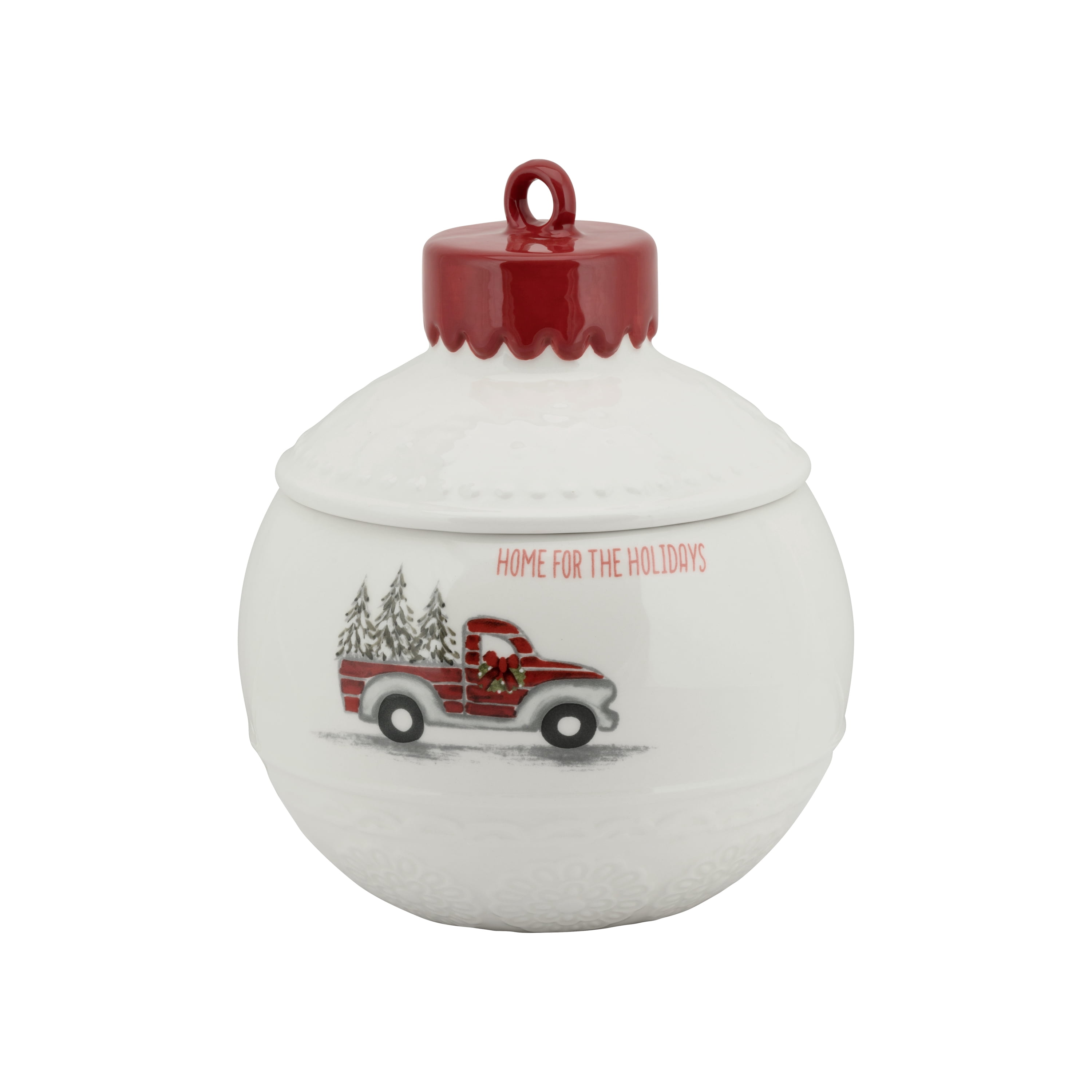 10 Strawberry Street Winter Wonderland Ornament "Home For The Holidays" Truck Cookie Jar - Medium