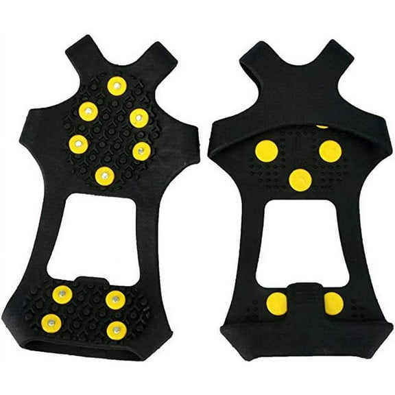 10 Studs Anti-Skid Ice Crampons Snow Shoe Spikes Thermoplastic Elastomer Climbing Grips Cleats Over Shoes Covers