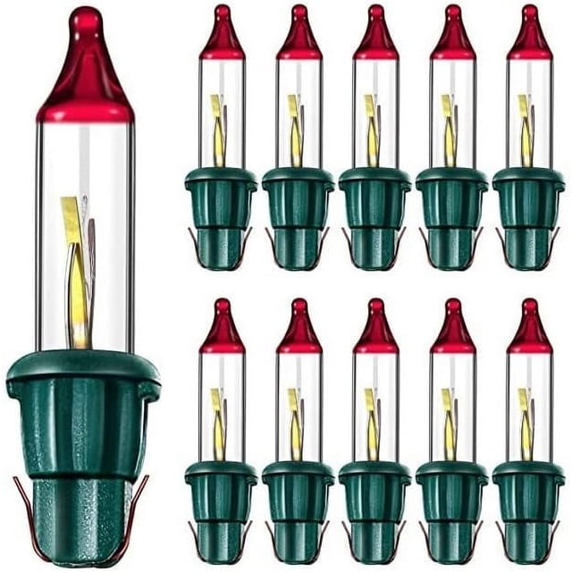 10 Style A Bulb Flashers, 2.5 Volt V .425 Watt W Clear Glass Incandescent Indoor Outdoor Bulbs