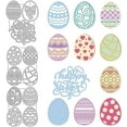 thumbnail image 1 of 10 Style Easter Eggs Cutting Dies Easter Carbon Steel Die Cuts for DIY Crafting Embossing Stencil Template for Easter Background Card Making Scrapbooking Decoration DIY, 1 of 8