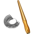 thumbnail image 1 of 10 Style Finger Sizes Measuring Equipment Metal Stick Ring Sizer Ring Stick Enlarger Mandrel Gauge Tools Set for Jewelry Making (Ring Sizer Set+HK Size Stick), 1 of 5