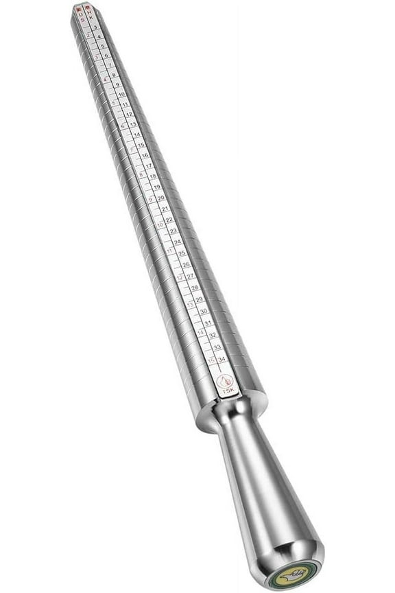 10 Style Finger Sizes Measuring Equipment Metal Stick Ring Sizer Ring Stick Enlarger Mandrel Gauge Tools Set for Jewelry Making (Size Stick(JP EU US HK Size))