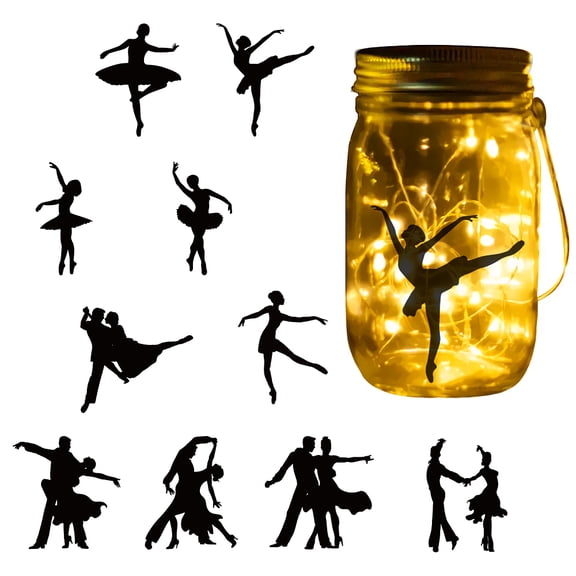 10 Style Silhouette Paper for Lighting Decoration Paper Cut Light Box Square Dancer Pattern 100x100mm 10pcs/set