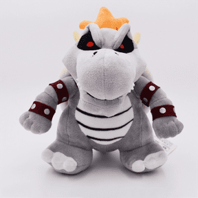 SeekFunning 10" Super Mario Bowser King Koopa Jumbo Size Plush Toys Gray