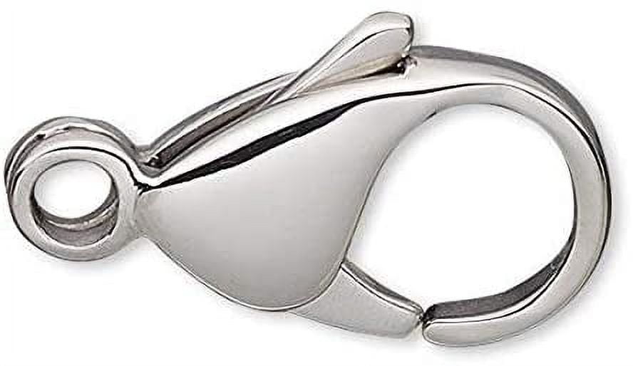 10 Surgical 304 Grade Stainless Steel 10mm Small Lobster Claw Clasps with Closed Loop Hole for Big or Small Jewelry