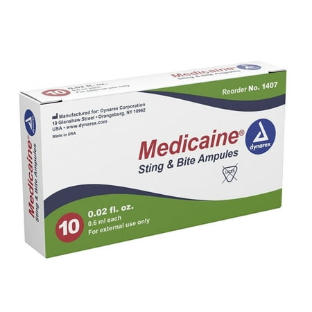 10 Swabs/Box Insect Sting Swabs Itch Relief- Ampules - 2 Boxes- Dynarex - MS-60200