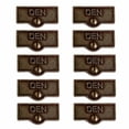 thumbnail image 1 of 10 Switch Plate Tags DEN Switchplate Name Signs Cast Brass Traditional Engraved Wall Light Switch Cover Labels | Renovators Supply, 1 of 2