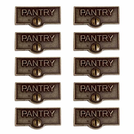 10 Switch Plate Tags PANTRY Name Signs Labels Cast Brass Traditional Engraved Wall Light Switch Cover Labels | Renovators Supply