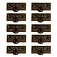 thumbnail image 1 of 10 Switch Plate Tags UPSTAIRS Name Signs Labels Cast Brass Traditional Engraved Wall Light Switch Cover Labels | Renovators Supply, 1 of 2