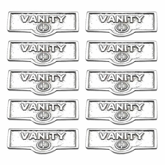 10 Switch Plate Tags VANITY Name Signs Labels Chrome Brass Traditional Engraved Wall Light Switch Cover Labels | Renovators Supply