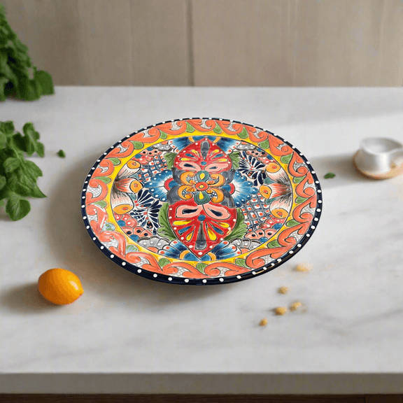 10" Talavera Dinner Plate | Colorful Mexican Dinnerware (1Piece)