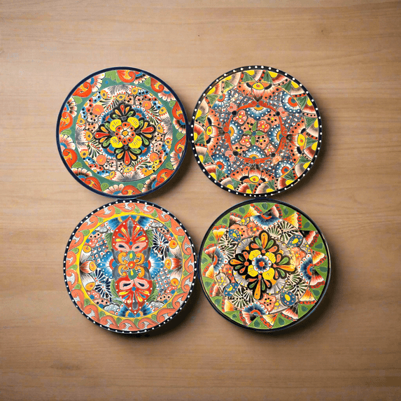 10" Talavera Dinner Plate | Colorful Mexican Dinnerware (Setof20)