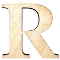thumbnail image 1 of 10" Tall Birch Letter R | 1/4" Thick Birch Plywood| Krafty Supply Letters | Times | Wooden Letter, 1 of 3