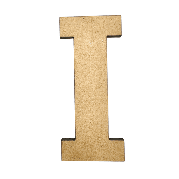 10" Tall MDF Letter I | 1/4" Thick | Krafty Supply Letters | RockTimes