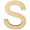 thumbnail image 1 of 10" Tall MDF Letter S | 1/8" Thick | Krafty Supply Letters | Arial | Wooden Letter, 1 of 4