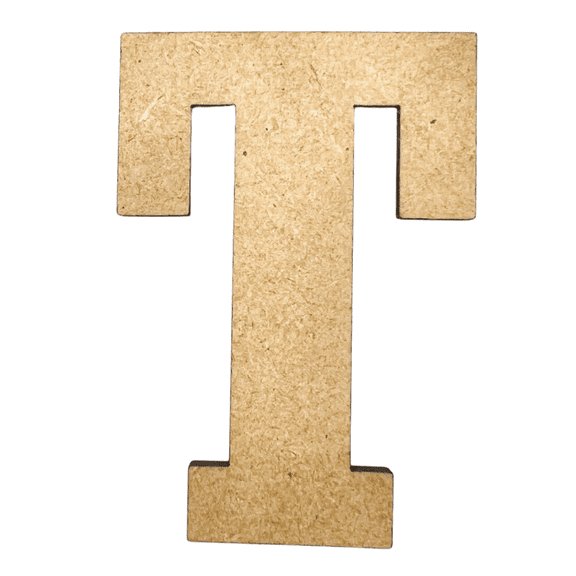 10" Tall MDF Letter T | 1/4" Thick | Krafty Supply Letters | RockTimes