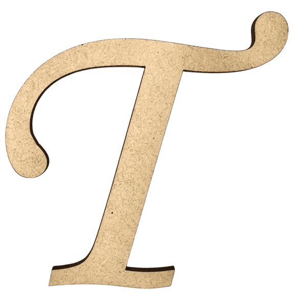 10" Tall MDF Wood Letter T | 1/4" Thick | Wood Craft Letter | Monotype Font