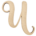 thumbnail image 1 of 10" Tall MDF Wood Letter U | 1/4" Thick | Wood Craft Letter | Starfish Font, 1 of 1