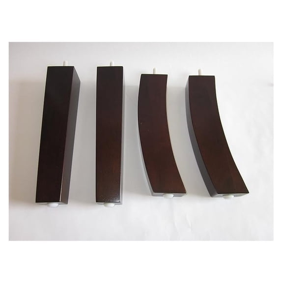 10" Tapered Furniture Leg Front & Back (Set of 4) Dark Brown