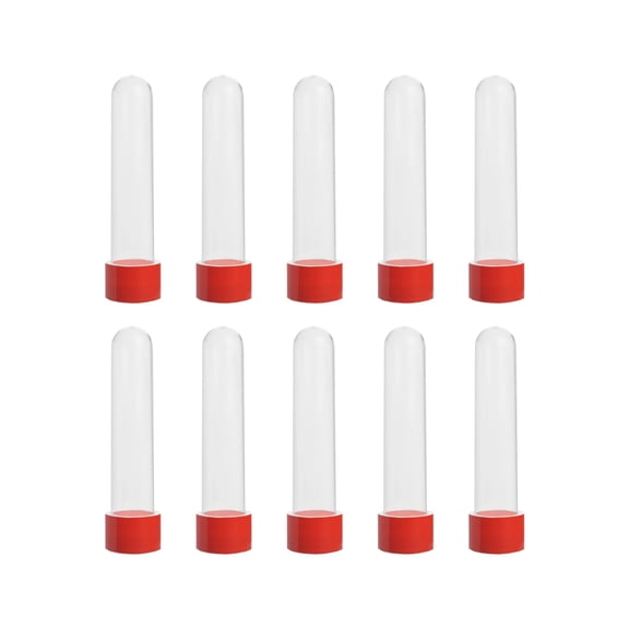 10 Test Tube Candy Containers, Durable, Leak-Proof, Reusable, Red  Grupo Mirandinha