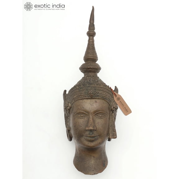 10" Thai Lady Head | Brass Home Decor