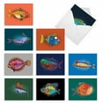 thumbnail image 1 of 10 Thank You Note Cards Pack (4 x 5.12 Inch) - FISHTOONS M6491TYG, 1 of 6