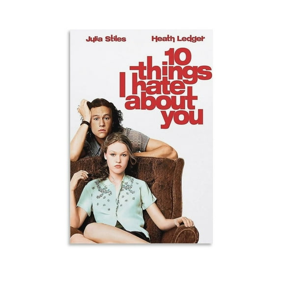 10 Things I Hate About You (1999)- Movie Poster Prints Canvas Wall Art for Trendy Dorm Room Decor Aesthetic Gift