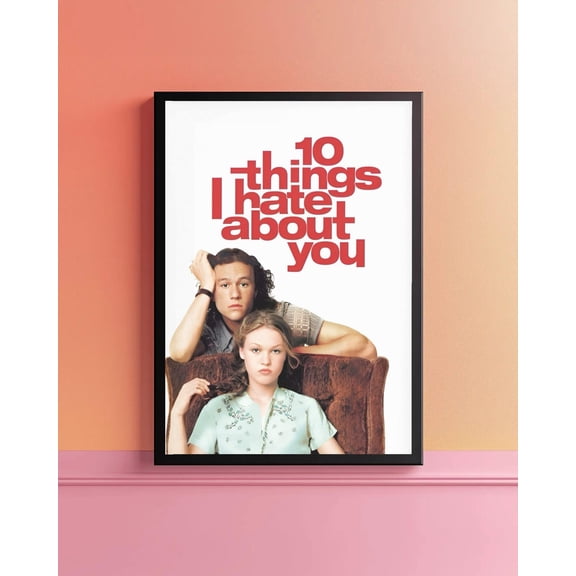 10 Things I Hate About You Movie 90s Rom-Com Wall Art Nostalgic Film Romantic Comedy Decor Retro, Unframed Poster