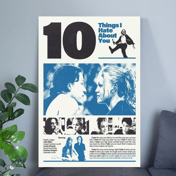 10 Things I Hate About You Poster Vintage Movie Posters Posters for Room Aesthetic Posters - Poster Unframed
