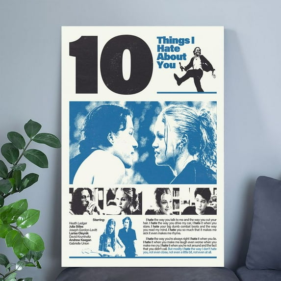 10 Things I Hate About You Poster Vintage Movie Posters Posters for Room Aesthetic Posters Size 24''x36'' - Kiloa