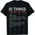 thumbnail image 1 of 10 Things I Want In My Life Cars More Cars Gifts Lover Car Vintage T-shirt, 1 of 2