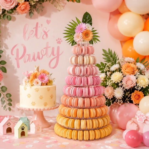 10 Tier Acrylic Dessert Display Stand, Clear Macaron Tower Stand for Weddings, Birthday Parties, Afternoon Tea and Holiday Dessert Tables, Decorative Cupcake Display Stand