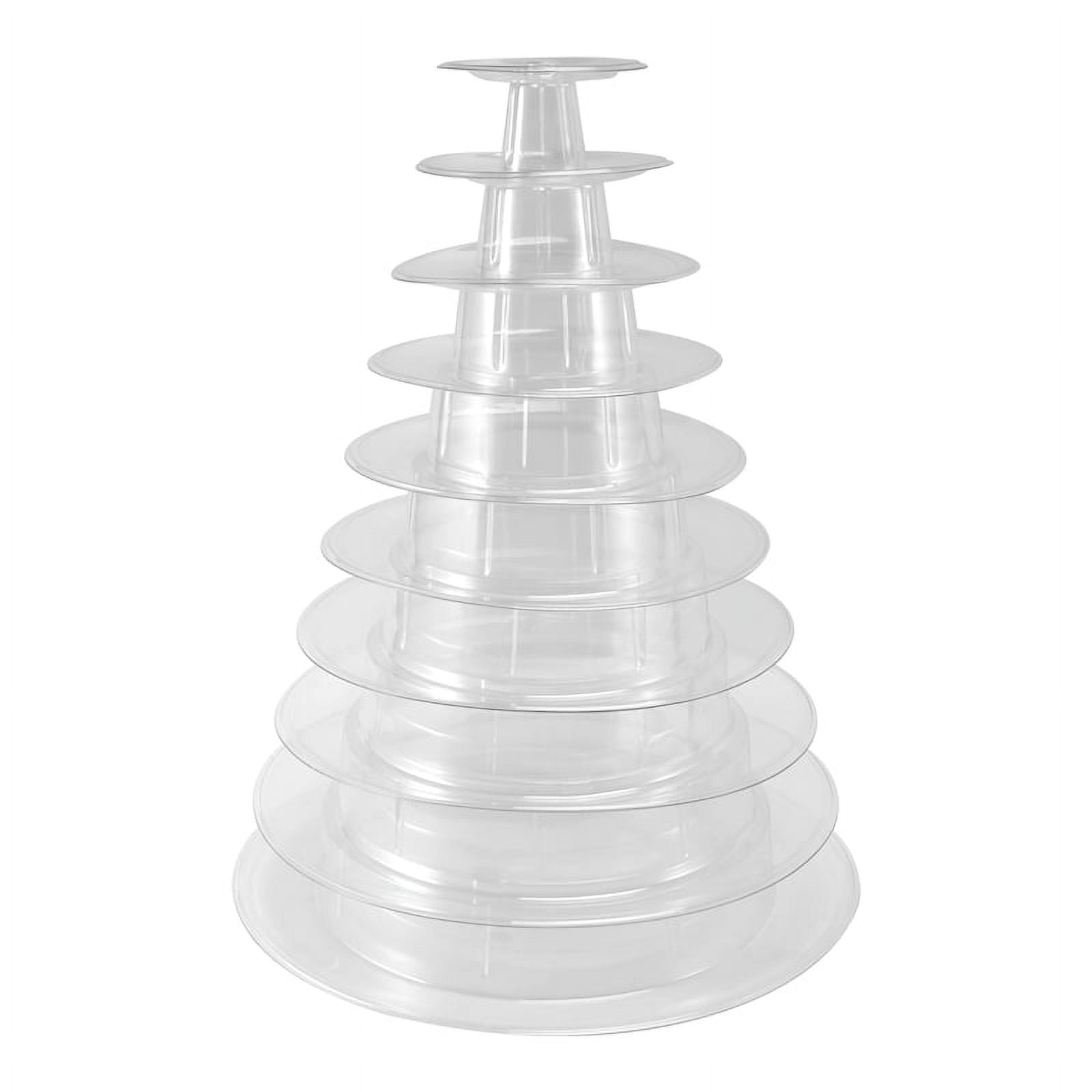 10 Tier Cupcake Holder Stand,Round Macaron Tower Stand,Clear Cake