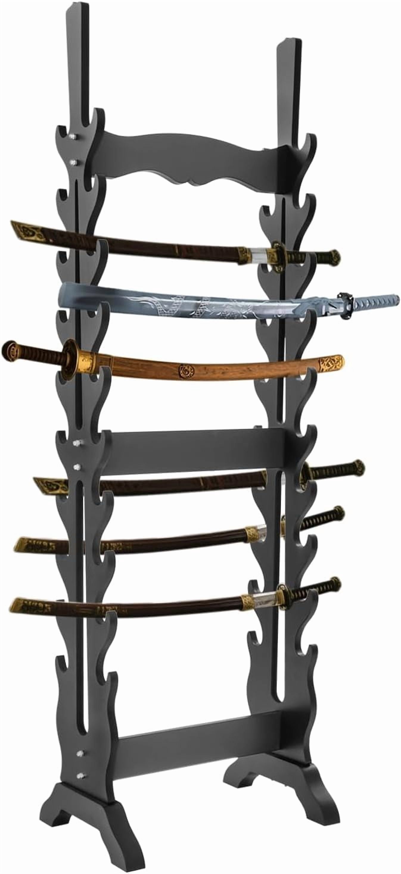 Multi Sword Racks 10 Tier Double-sided Sword Display Stand Vertical Sword Rack Holds 20 ...
