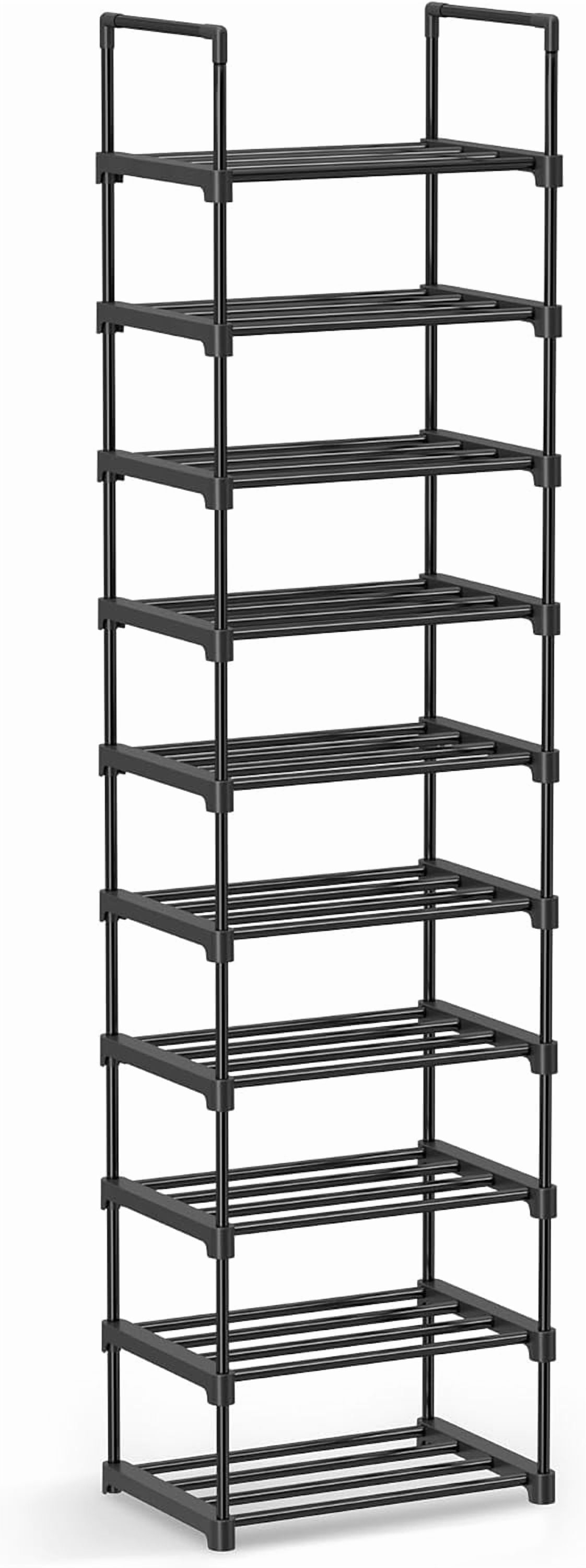 10-Tier Metal Shoe Rack Organizer, Storage Shelf for Entryway ...