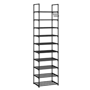 10 Tier Metal Shoes Rack, Stackable Shoe Organizer, Space-Saving Shoe Shelf Shoe Rack for Closet, Shoe Rack for Entryway and Boots Organizer