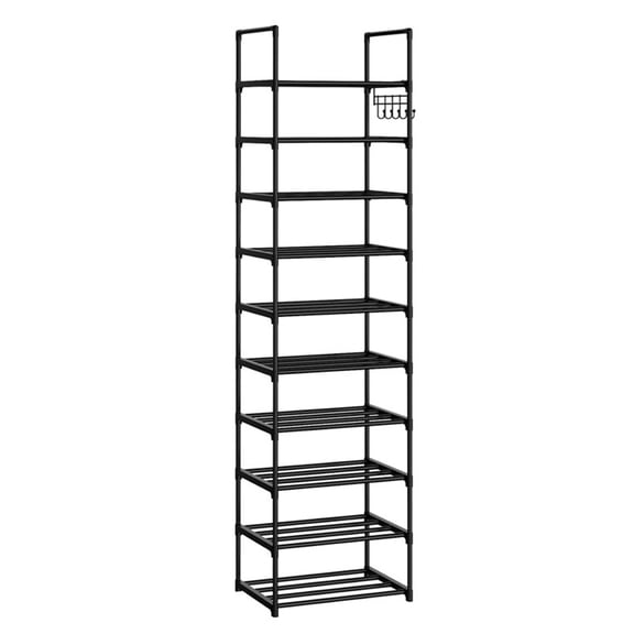10 Tier Metal Shoes Rack, Stackable Shoe Organizer, Space-Saving Shoe Shelf Shoe Rack for Closet, Shoe Rack for Entryway and Boots Organizer