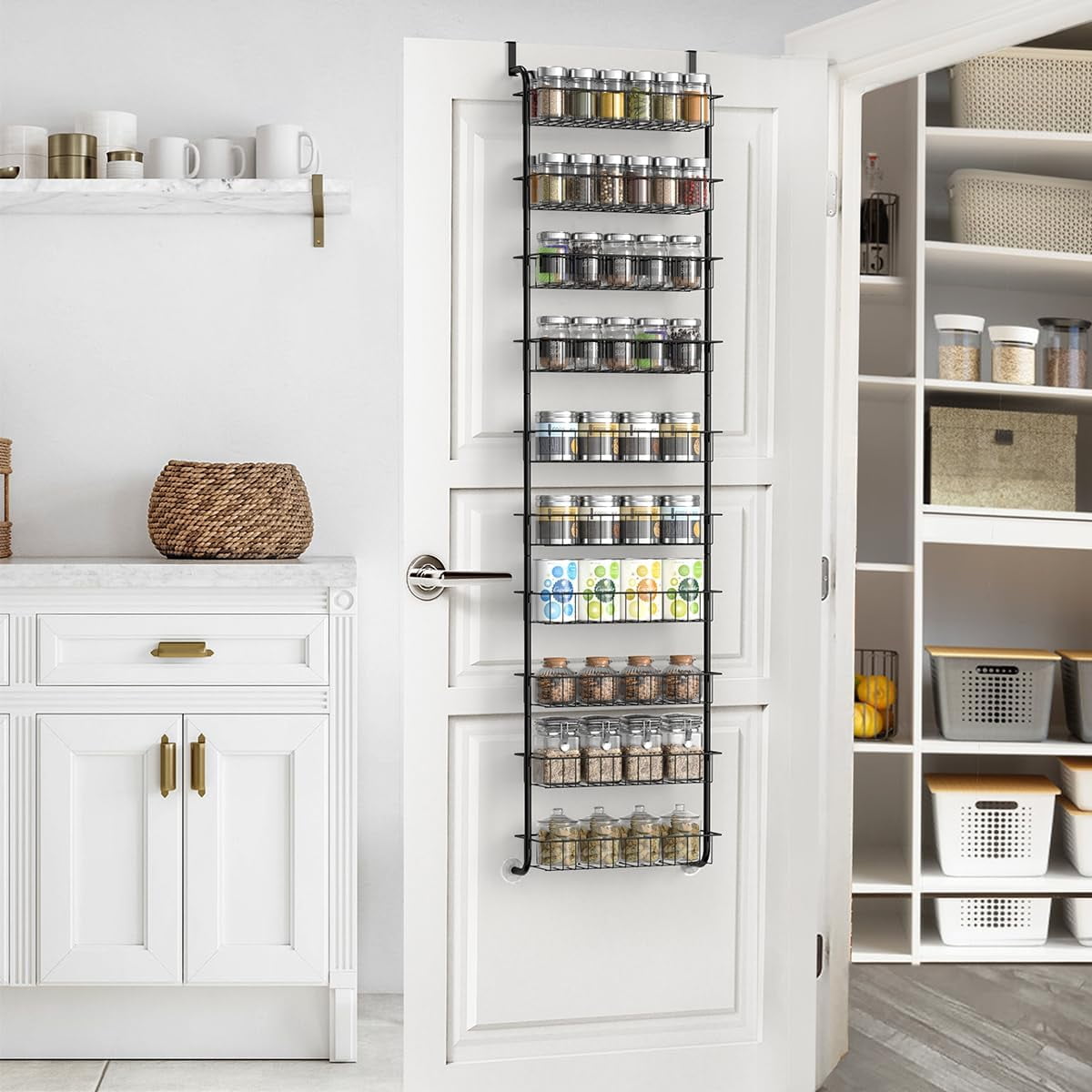 10 Tier Over the Door Storage Cabinet Organizer Hanging Spice