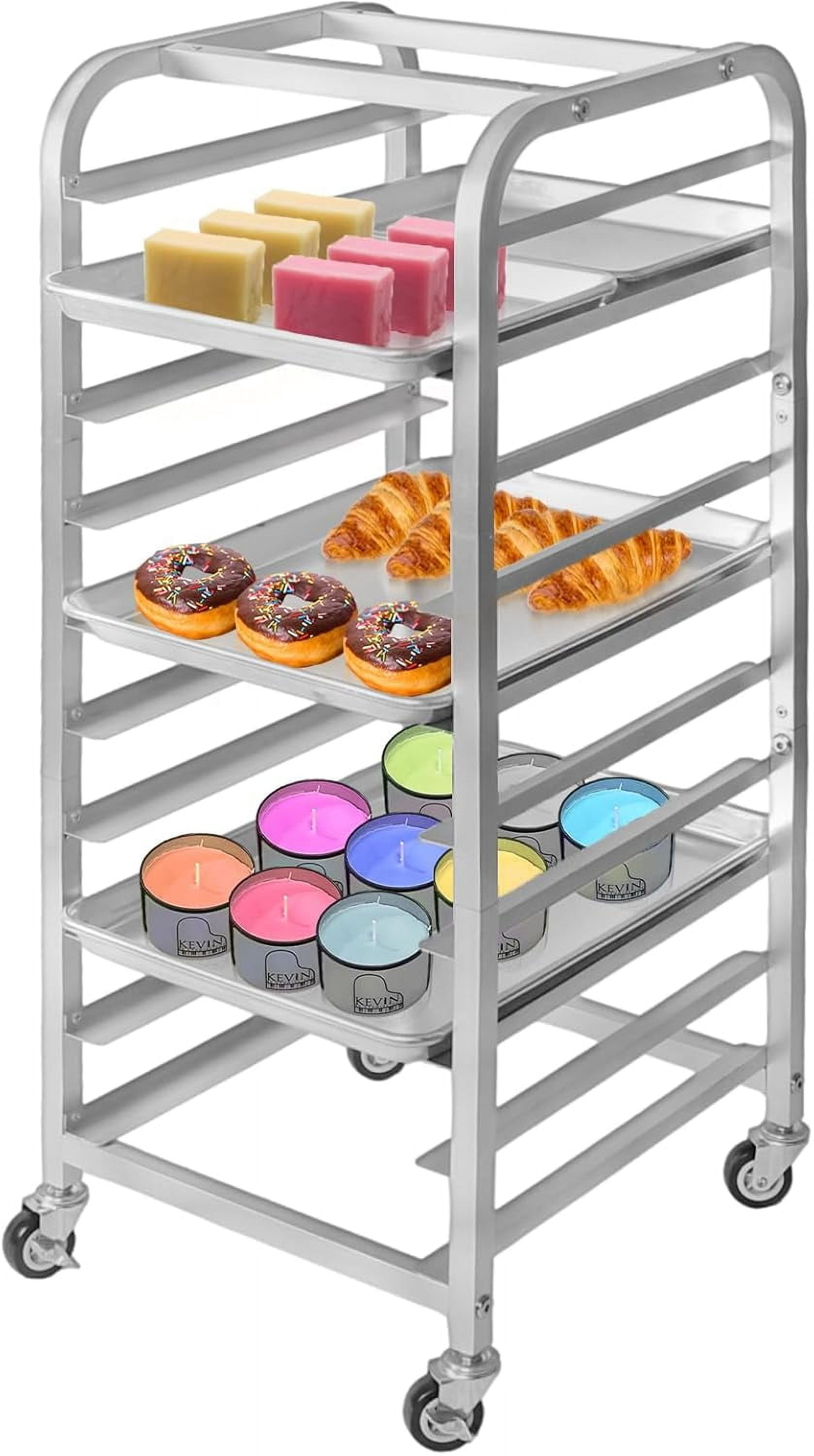 10-Tier Quarter & Half Sheet Pan Rack - Bread Baking Speed Rack for ...