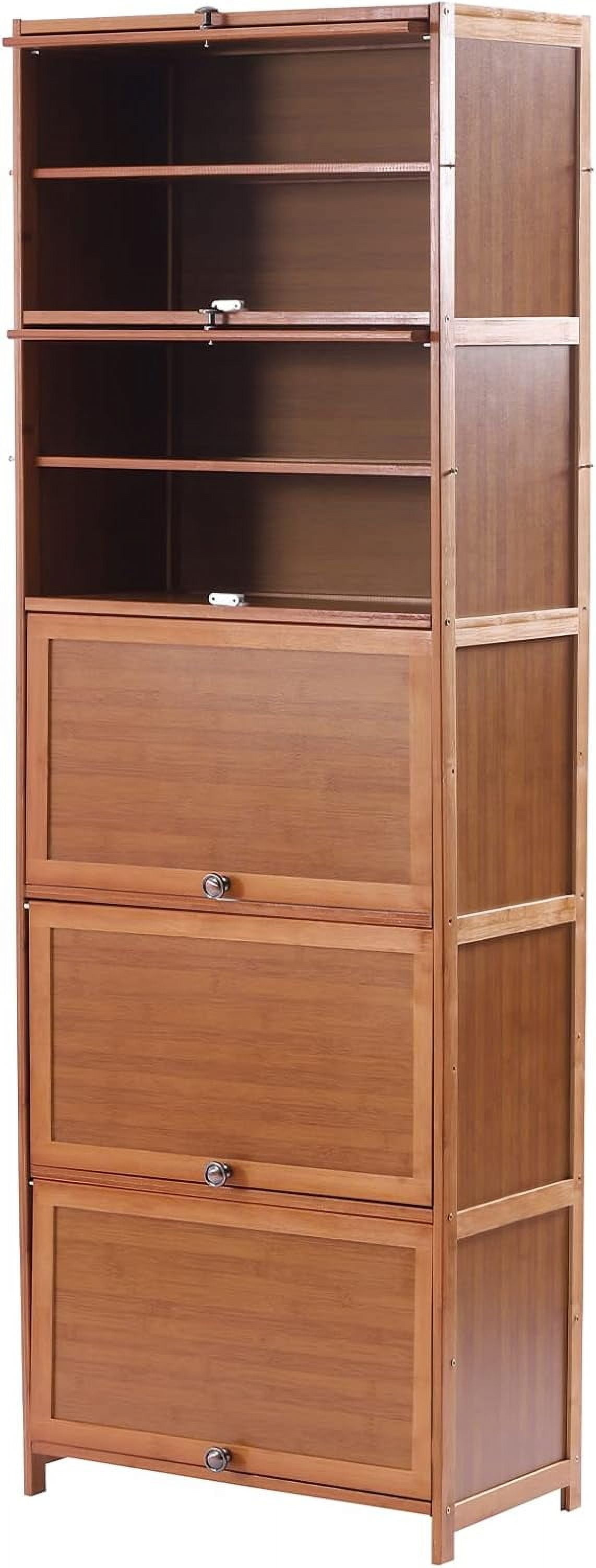 10 Tier Shoe Storage Rack,Tall Bamboo Shoe Storage Cabinet,Brown Floor ...