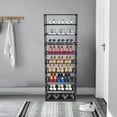 thumbnail image 1 of 10 Tier Stackable Shoe Rack Storage Shelves - Stainless Steel Frame Holds 50 Pairs Of Shoes, 1 of 7