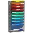Mesh File Hanger 10 Tier Wall File Organizer, Hanging Mount Holder Paper Folder Mail ...